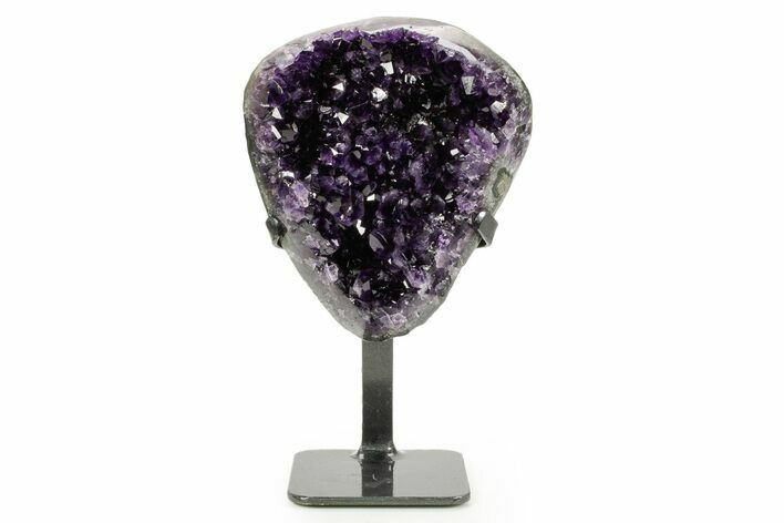 Deep-Purple Amethyst Geode With Metal Stand - Uruguay #364447